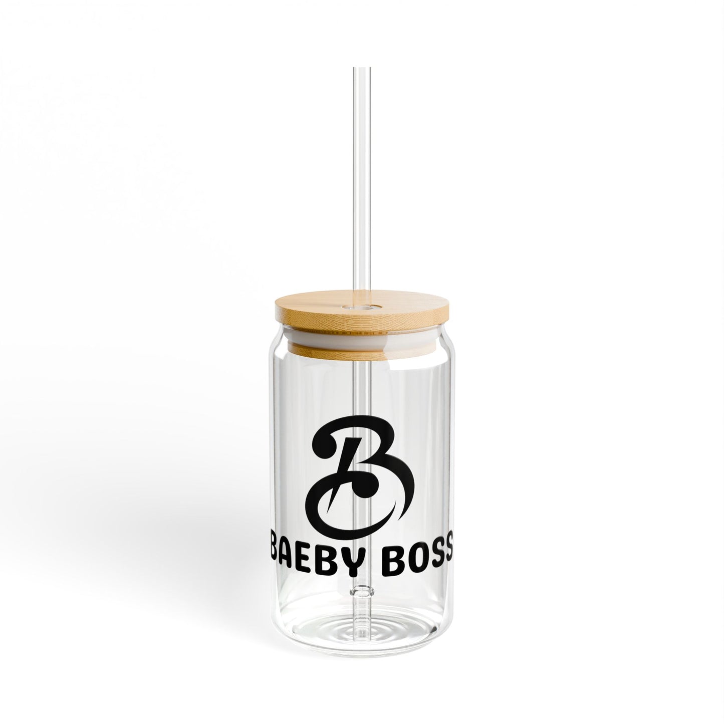 Baeby Boss Sipper Glass, 16oz - Stylish Drinkware Black