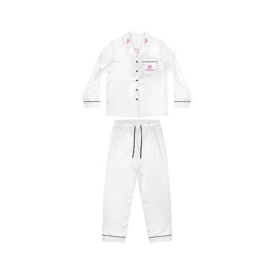 Baeby Boss Women's Satin Pajamas (white)