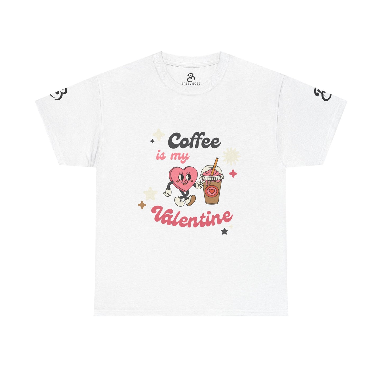 Coffee Is My Valentine Tee - Cute Unisex Cotton Shirt for Coffee Lovers