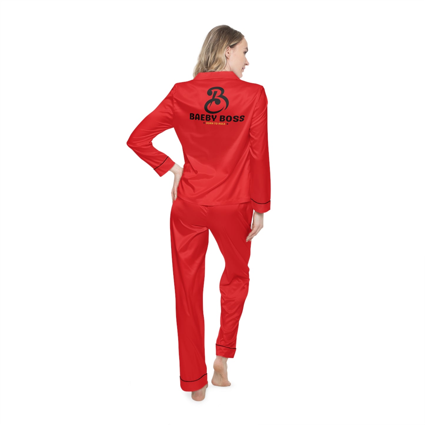 Baeby Boss Women's Satin Pajamas (Red)