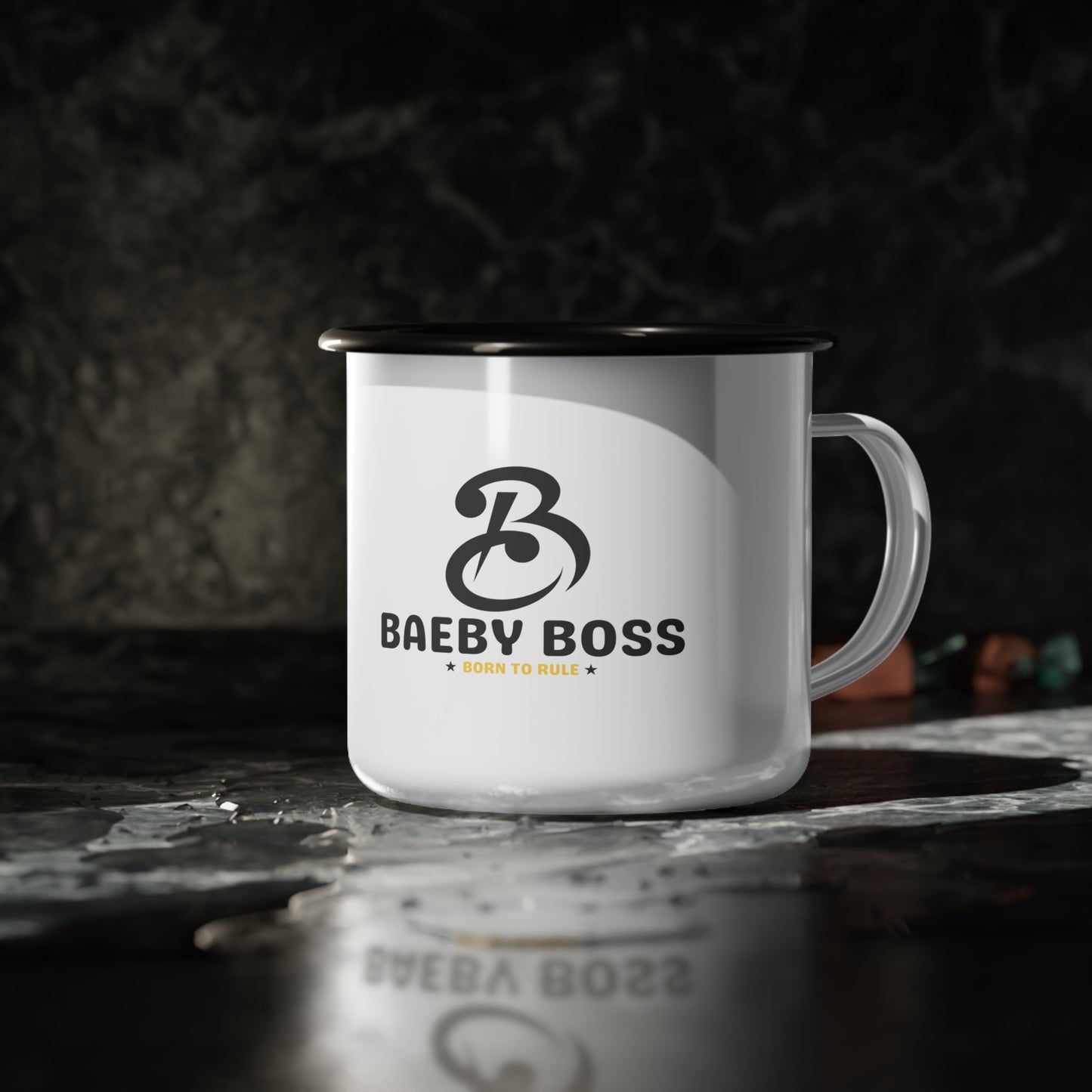 Baeby Boss Stylish Enamel Camp Cup - Perfect for Camping, Gifts, Coffee Lovers, Outdoor Adventures, and Personalization