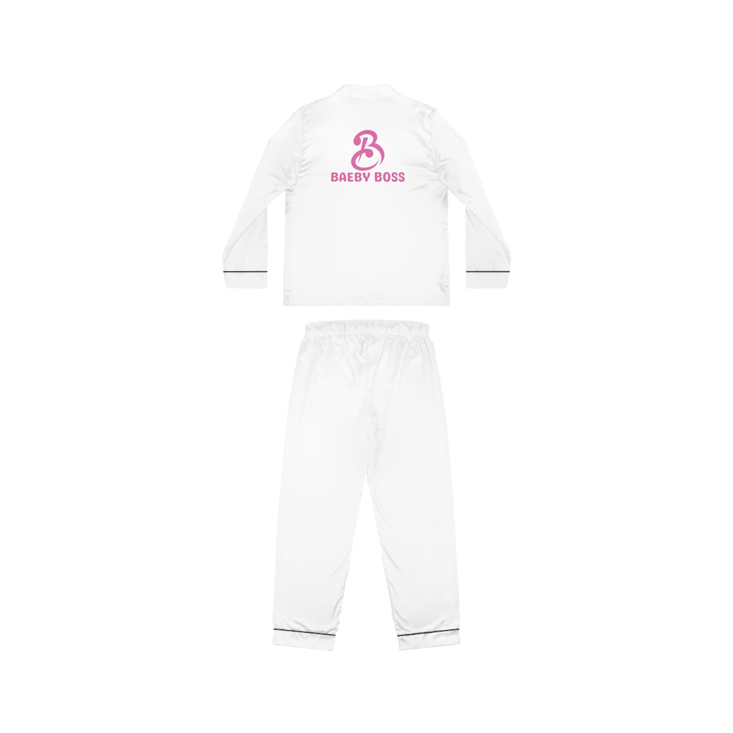Baeby Boss Women's Satin Pajamas (white)