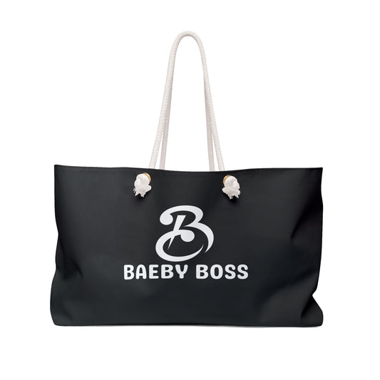 Baeby Boss Tote - Stylish Baeby Boss Weekender Bag Black White