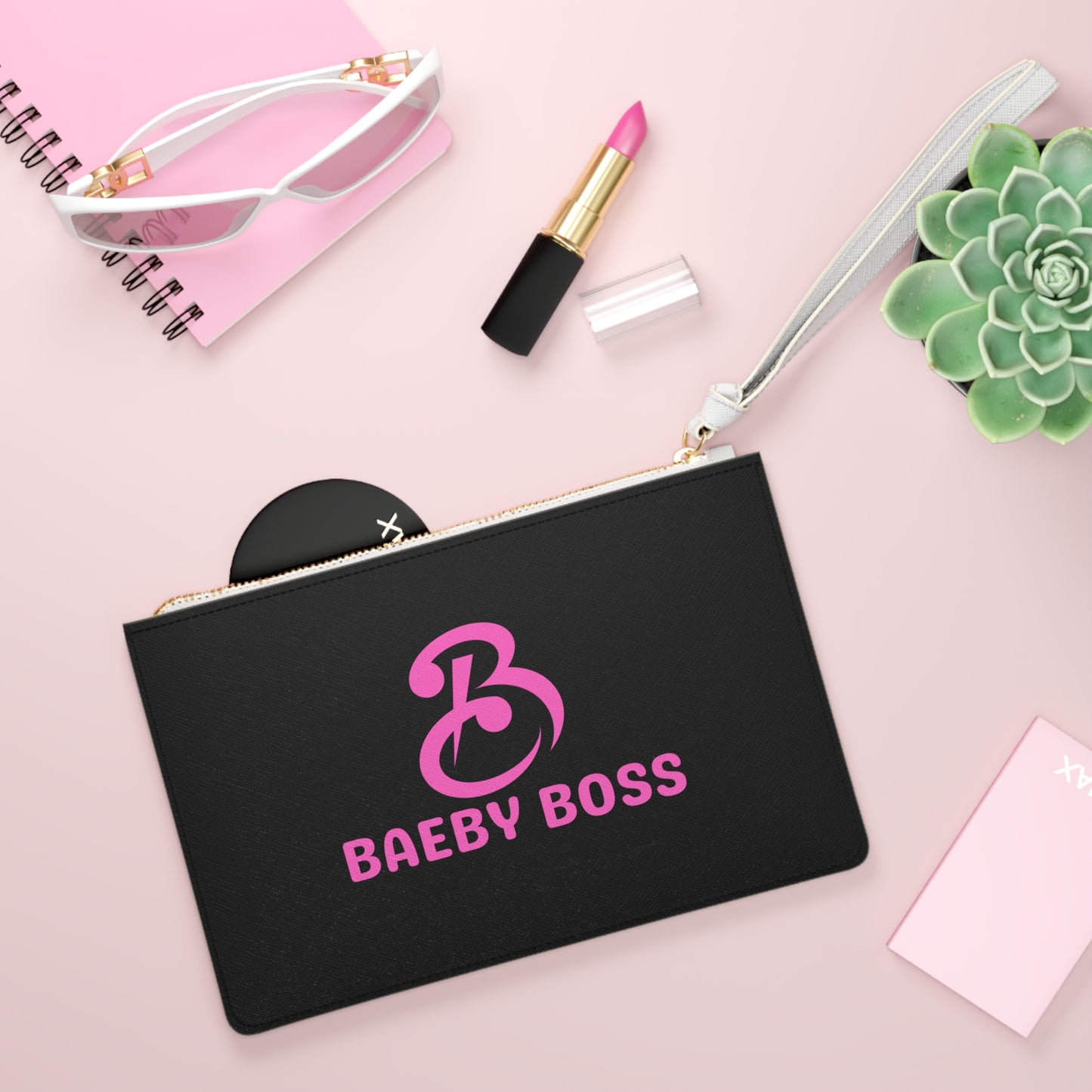 Baeby Boss Stylish Clutch Bag - Black Pink