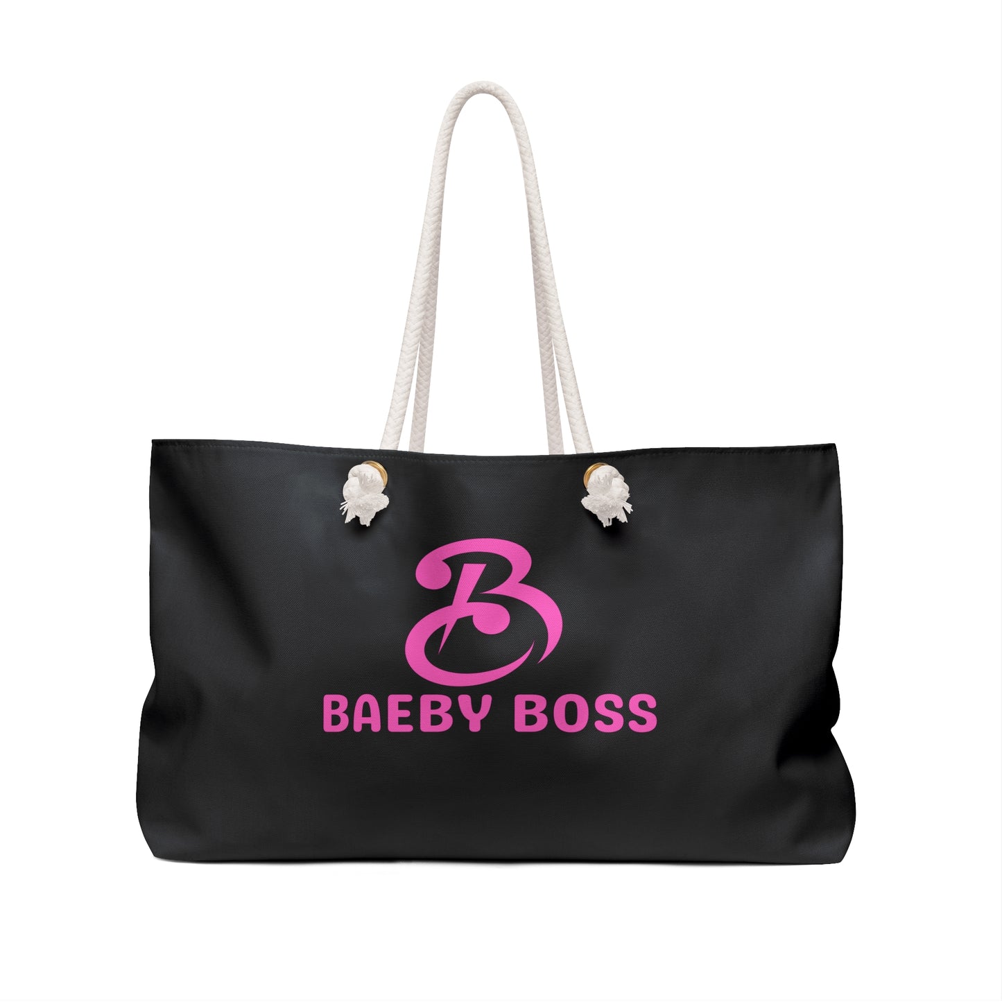 Baeby Boss Tote - Chic Weekender Bag Black pink