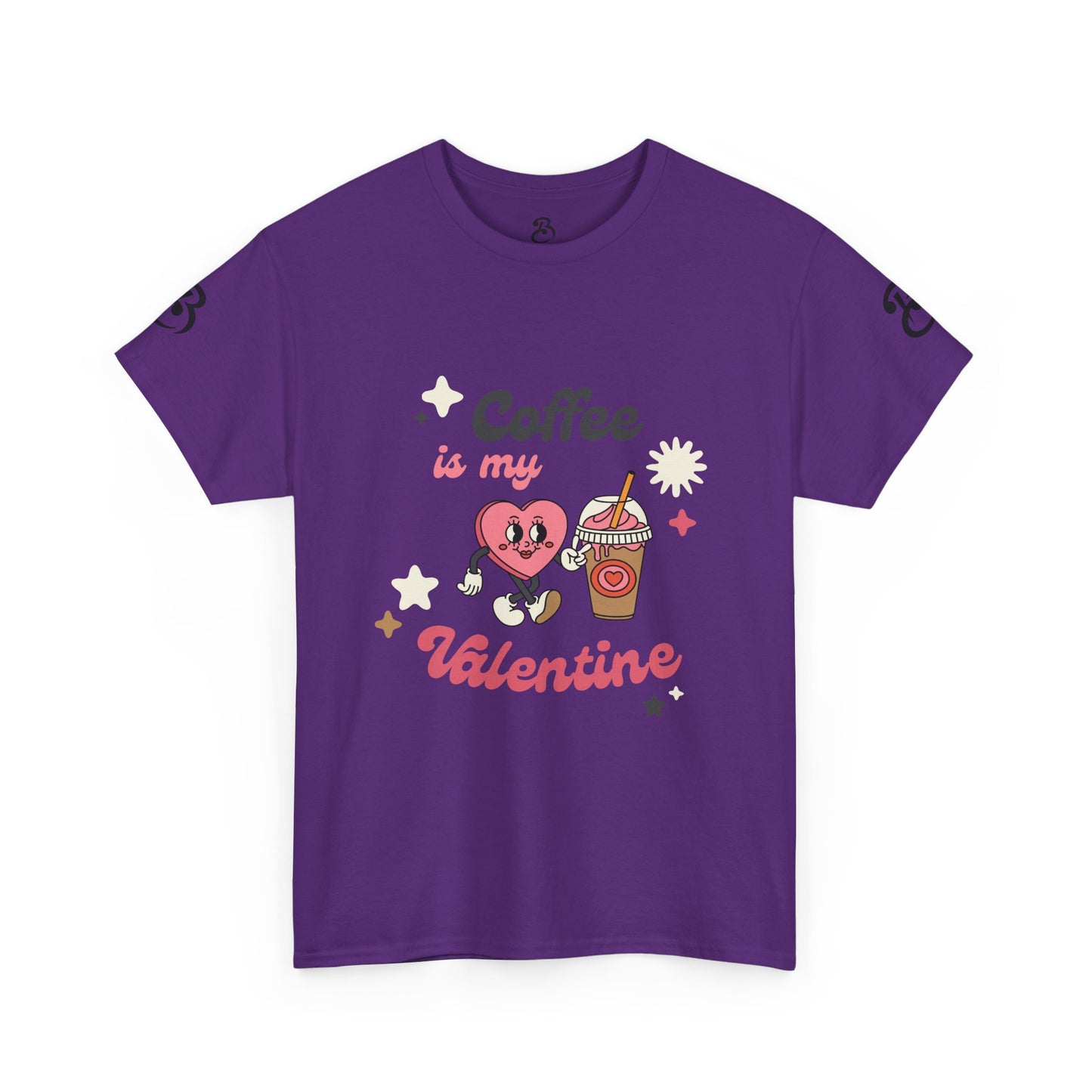 Coffee Is My Valentine Tee - Cute Unisex Cotton Shirt for Coffee Lovers
